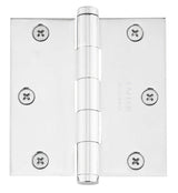 Emtek 91013US 3.5" x 3.5" Square Corner Plain Bearing Mortise Hinge - Pair