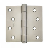 Emtek 91024US 4" x 4" Plain Bearing 1/4" Radius Corners Mortise Hinge - Pair