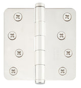 Emtek 91024US 4" x 4" Plain Bearing 1/4" Radius Corners Mortise Hinge - Pair