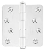 Emtek 91024US 4" x 4" Plain Bearing 1/4" Radius Corners Mortise Hinge - Pair