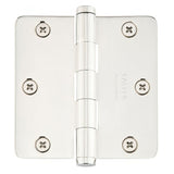 Emtek 91033US 3.5" x 3.5" Plain Bearing 5/8" Radius Corners Mortise Hinge - Pair