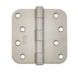 Emtek 91034US 4" x 4" Plated Steel Residential Duty 5/8" Radius Round Corner Plain Bearing Hinges - Pair