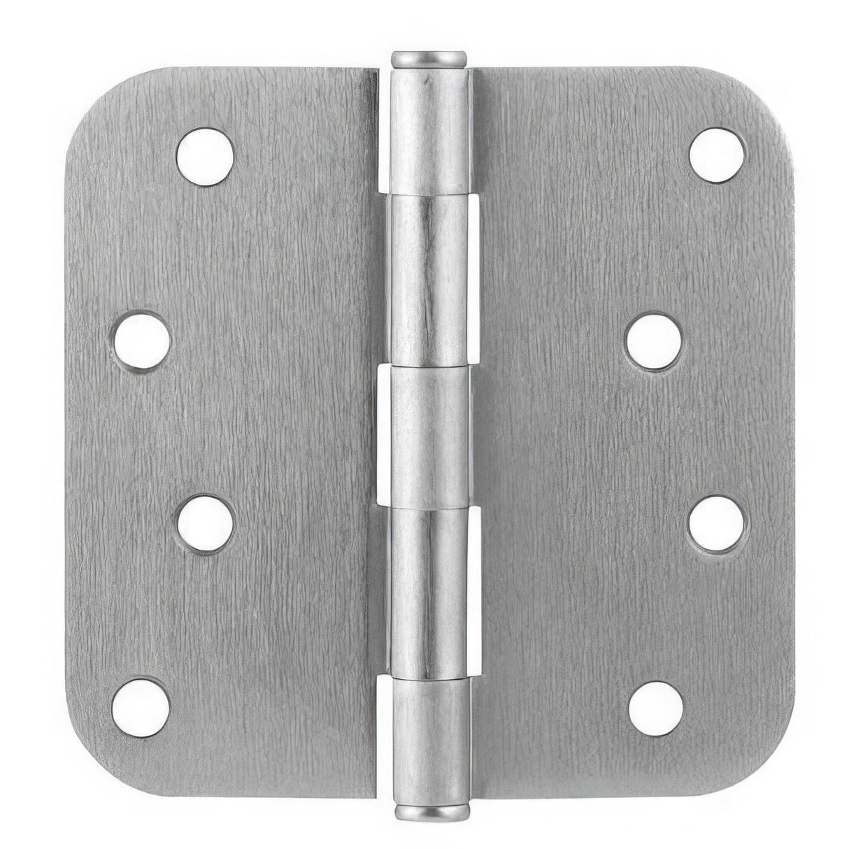 Emtek 91034US 4" x 4" Plated Steel Residential Duty 5/8" Radius Round Corner Plain Bearing Hinges - Pair