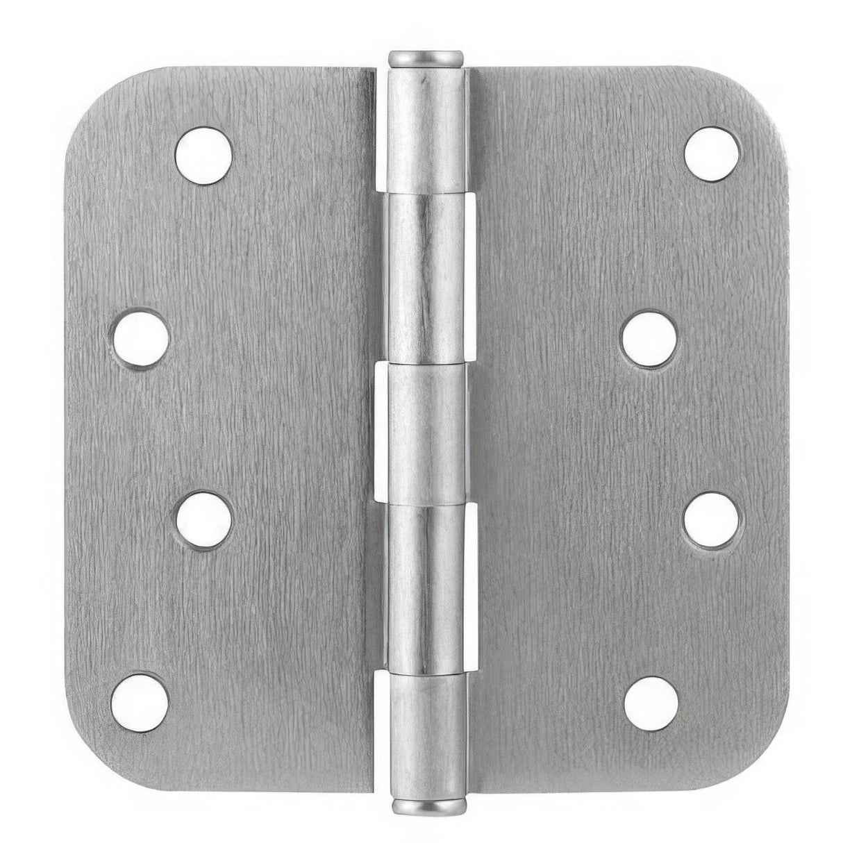 Emtek 91034US 4" x 4" Plated Steel Residential Duty 5/8" Radius Round Corner Plain Bearing Hinges - Pair