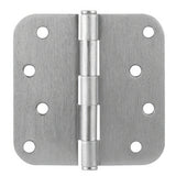 Emtek 91034US 4" x 4" Plated Steel Residential Duty 5/8" Radius Round Corner Plain Bearing Hinges - Pair