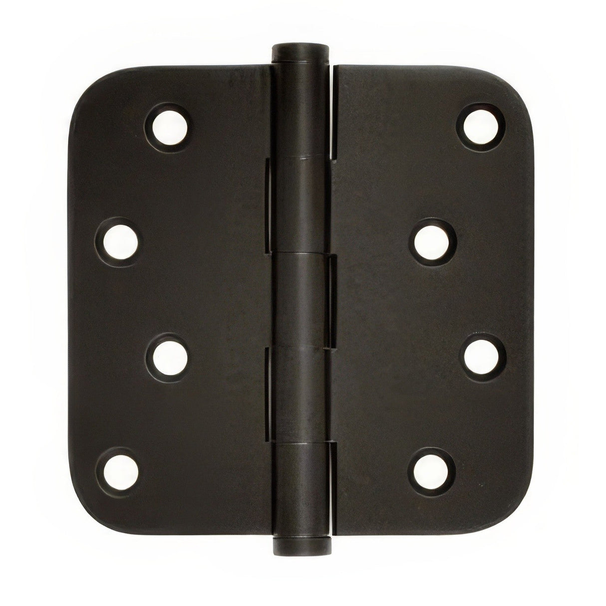 Emtek 91034US 4" x 4" Plated Steel Residential Duty 5/8" Radius Round Corner Plain Bearing Hinges - Pair