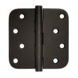 Emtek 91034US 4" x 4" Plated Steel Residential Duty 5/8" Radius Round Corner Plain Bearing Hinges - Pair