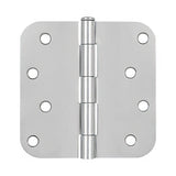 Emtek 91034US 4" x 4" Plated Steel Residential Duty 5/8" Radius Round Corner Plain Bearing Hinges - Pair