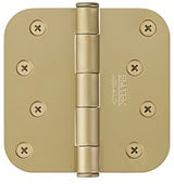 Emtek 91034US 4" x 4" Plated Steel Residential Duty 5/8" Radius Round Corner Plain Bearing Hinges - Pair