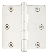 Emtek 92023US 3.5 x 3.5 Plain Bearing 1/4" Radius Corners Mortise Hinge