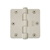 Emtek 92023US 3.5 x 3.5 Plain Bearing 1/4" Radius Corners Mortise Hinge