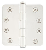 Emtek 4.5" x 4.5" Plain Bearing 1/4" Radius Corners Mortise Hinge - Pair