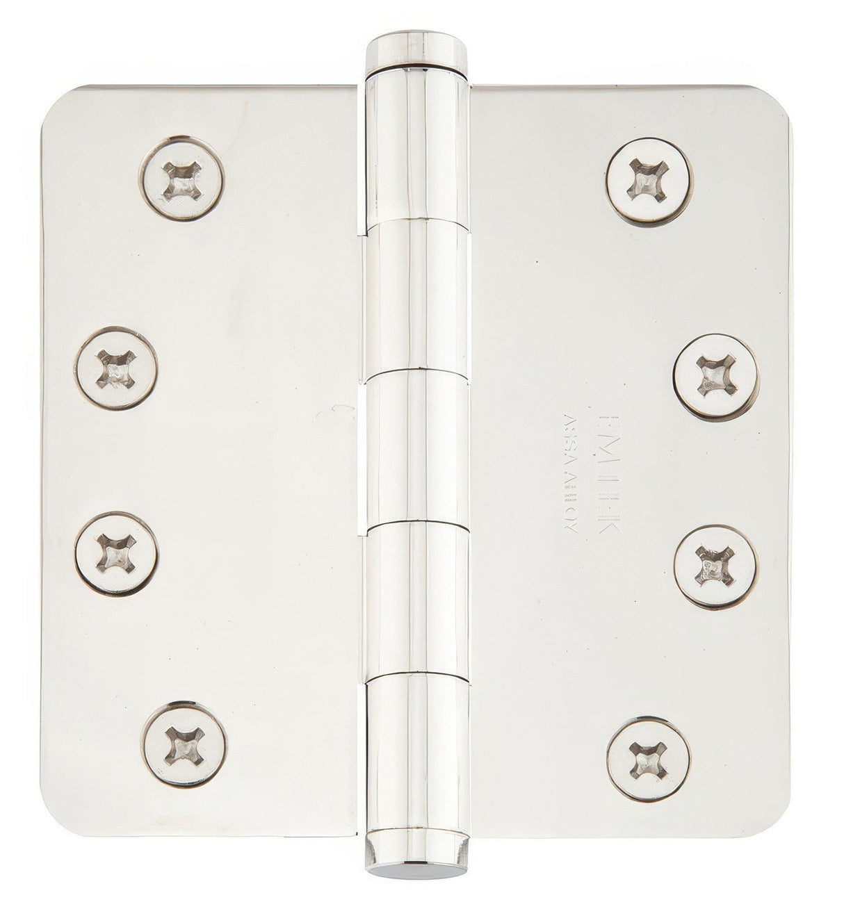 Emtek 4.5" x 4.5" Plain Bearing 1/4" Radius Corners Mortise Hinge - Pair