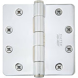 Emtek 4.5" x 4.5" Plain Bearing 1/4" Radius Corners Mortise Hinge - Pair