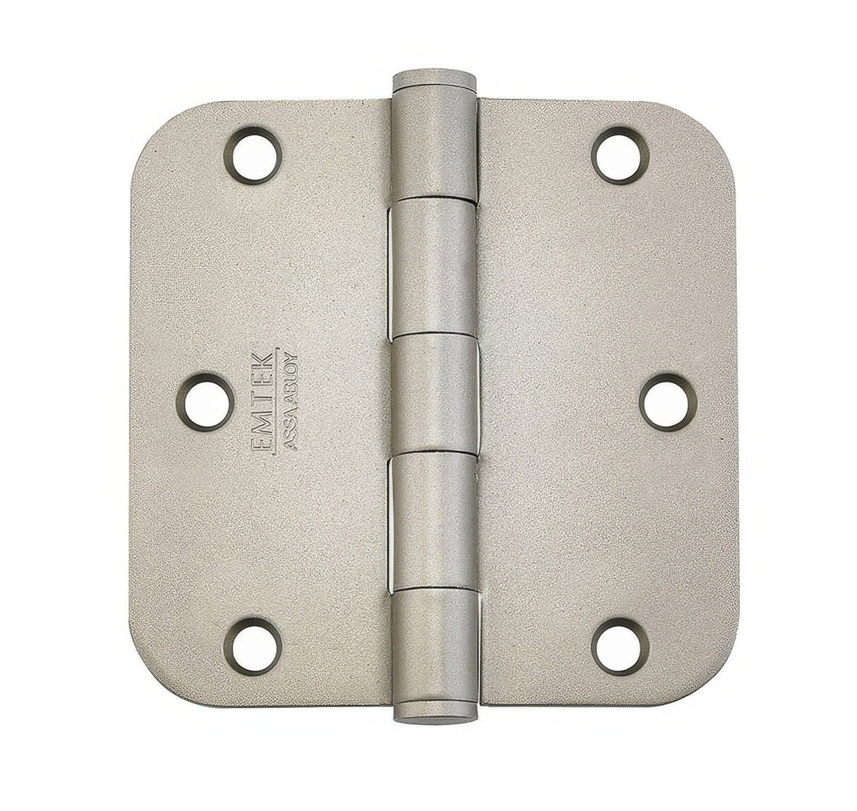 Emtek 92033US 3-1/2" x 3-1/2" Plated Steel Heavy Duty 5/8" Radius Round Corner Plain Bearing Hinges - Pair