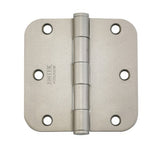 Emtek 92033US 3-1/2" x 3-1/2" Plated Steel Heavy Duty 5/8" Radius Round Corner Plain Bearing Hinges - Pair