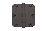 Emtek 92033US 3-1/2" x 3-1/2" Plated Steel Heavy Duty 5/8" Radius Round Corner Plain Bearing Hinges - Pair