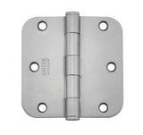 Emtek 92033US 3-1/2" x 3-1/2" Plated Steel Heavy Duty 5/8" Radius Round Corner Plain Bearing Hinges - Pair