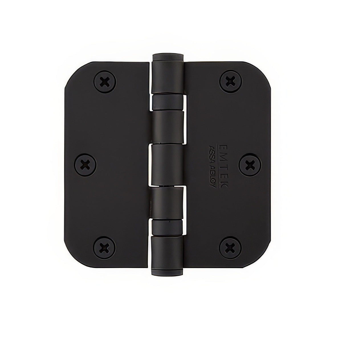 Emtek 94023US 3-1/2" x 3-1/2" Plated Steel Heavy Duty 1/4" Radius Round Corner Ball Bearing Hinges - Pair