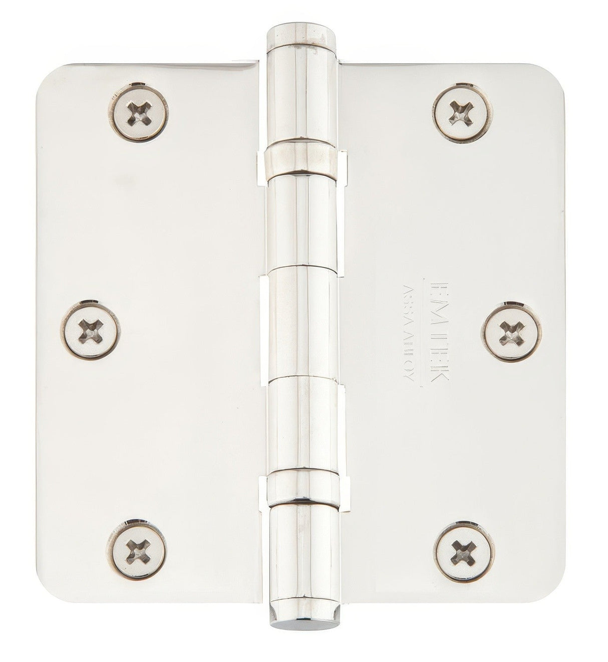 Emtek 3.5" x 3.5" Ball Bearing 5/8" Radius Corners Mortise Hinge - Pair