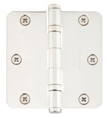 Emtek 3.5" x 3.5" Ball Bearing 5/8" Radius Corners Mortise Hinge - Pair