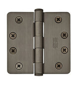 Emtek 96225US 4.5" x 4.5" Solid Brass 1/4" Radius Corner Plain Bearing Mortise Hinge - Pair