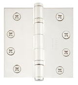 Emtek 4.5" x 4.5" Solid Brass Square Corner Ball Bearing Mortise Hinge - Pair