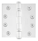 Emtek 4.5" x 4.5" Solid Brass Square Corner Ball Bearing Mortise Hinge - Pair