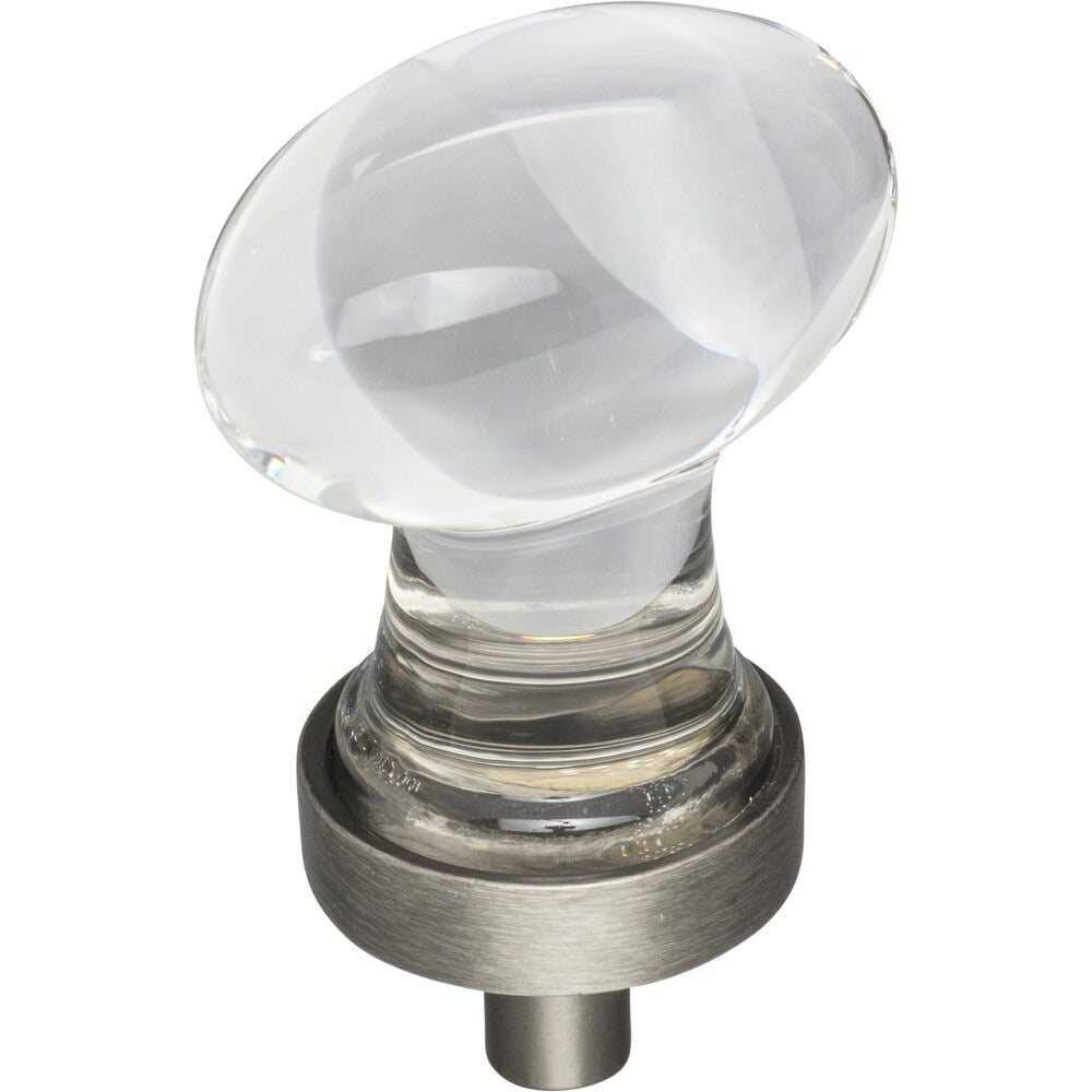 Jeffrey Alexander G110 Harlow 1-1/4" Zinc Small Football Glass Cabinet Knob