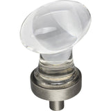Jeffrey Alexander G110 Harlow 1-1/4" Zinc Small Football Glass Cabinet Knob