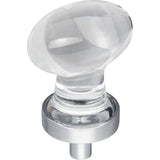 Jeffrey Alexander G110 Harlow 1-1/4" Zinc Small Football Glass Cabinet Knob