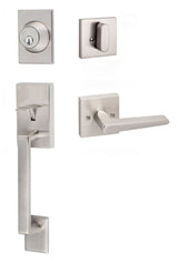 Sure-Loc Hardware KN507-S-BS-SQ Koln Handleset with Basel Square Handleset Trim