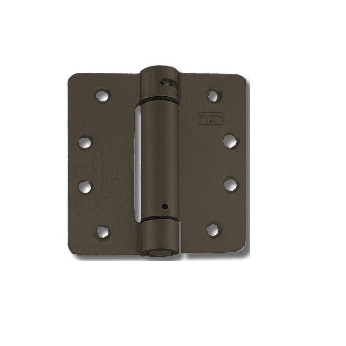 Cal-Royal NEWSH44R 4" x 4" Full Mortise 1/4" Radius Round Corner Spring Hinge