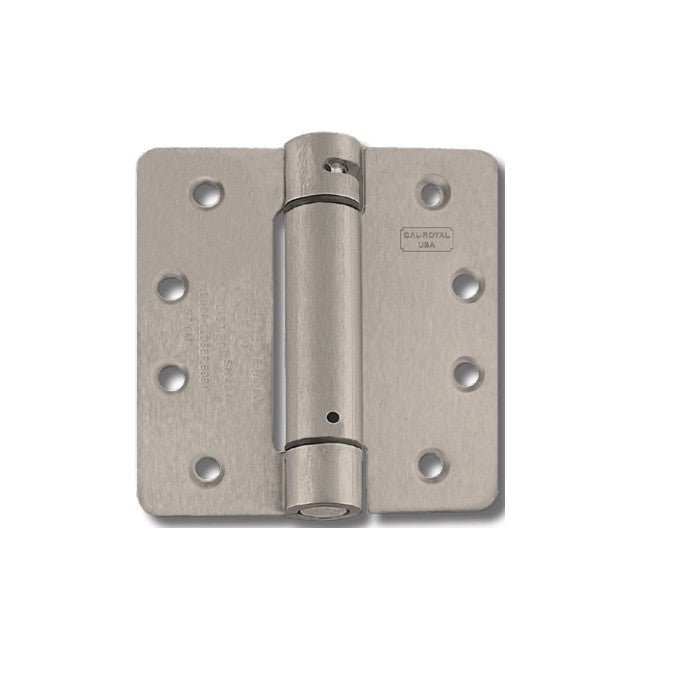 Cal-Royal NEWSH44R 4" x 4" Full Mortise 1/4" Radius Round Corner Spring Hinge