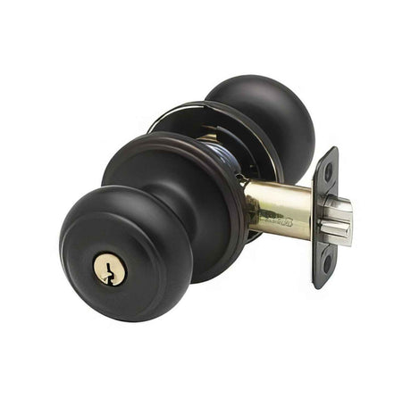 Copper Creek CK2040 Colonial Style Keyed Entry Door Knob
