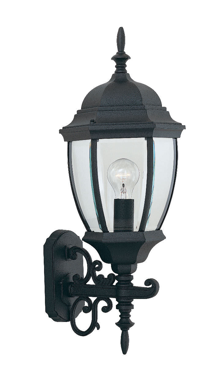Designers Fountain 2432-BK Tiverton 1 Light Cast Aluminum 9 1/2" Wall Lantern