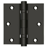 Deltana DSB35B 3-1/2" x 3-1/2" Square Corner Ball Bearing Door Hinge