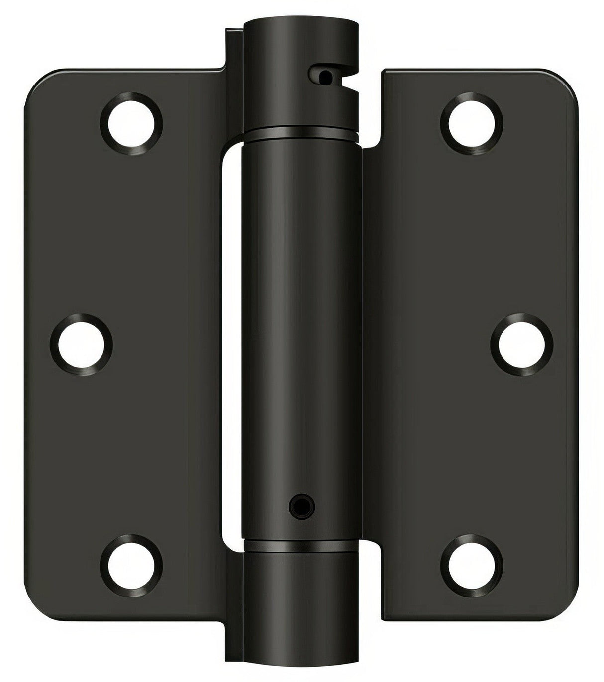 Deltana DSH35R4 3-1/2" x 3-1/2" NRP Spring Hinge with 1/4" Radius Corner - Sold Each