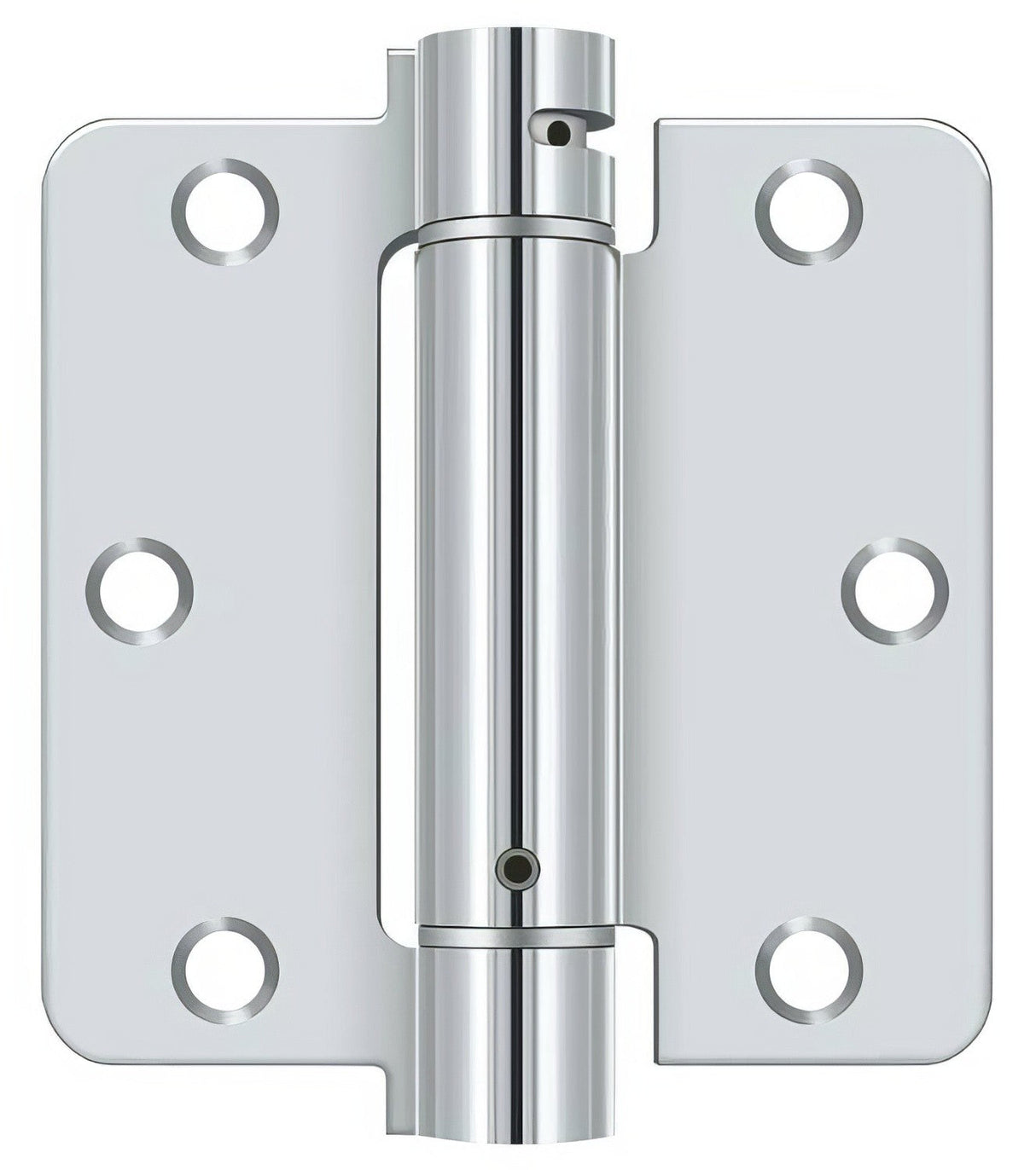 Deltana DSH35R4 3-1/2" x 3-1/2" NRP Spring Hinge with 1/4" Radius Corner - Sold Each