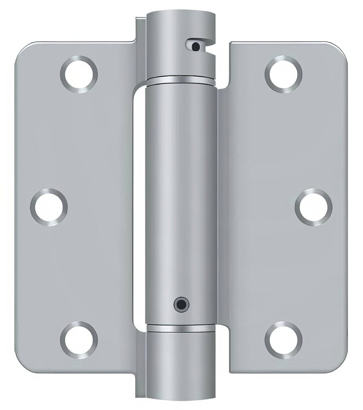 Deltana DSH35R4 3-1/2" x 3-1/2" NRP Spring Hinge with 1/4" Radius Corner - Sold Each