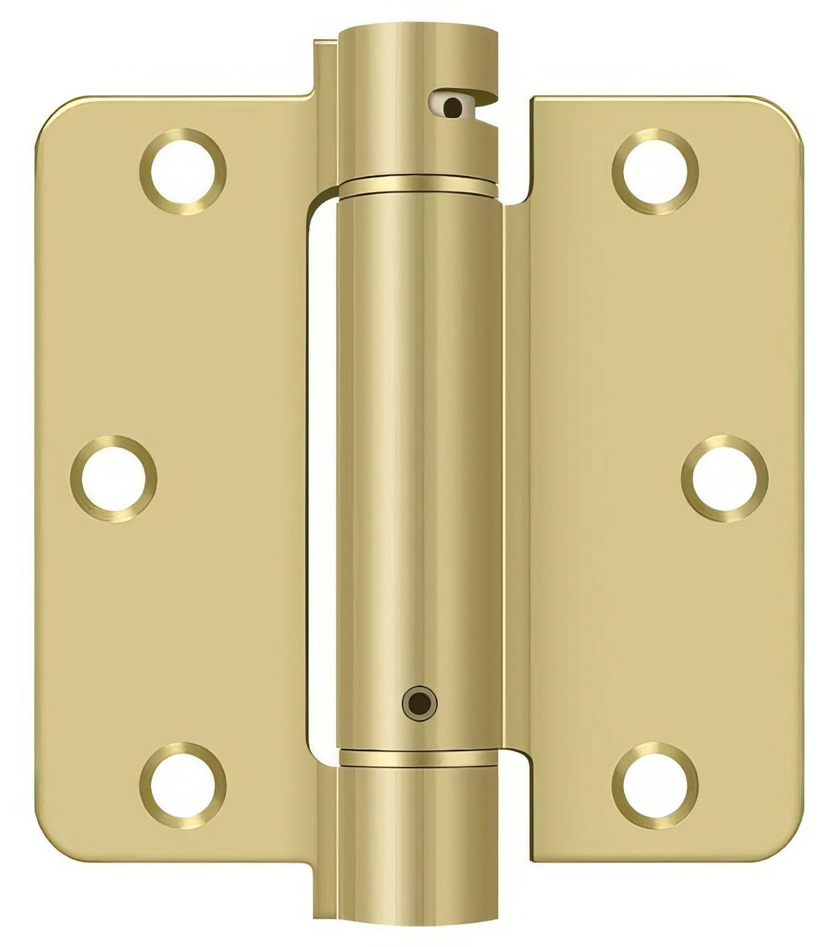 Deltana DSH35R4 3-1/2" x 3-1/2" NRP Spring Hinge with 1/4" Radius Corner - Sold Each