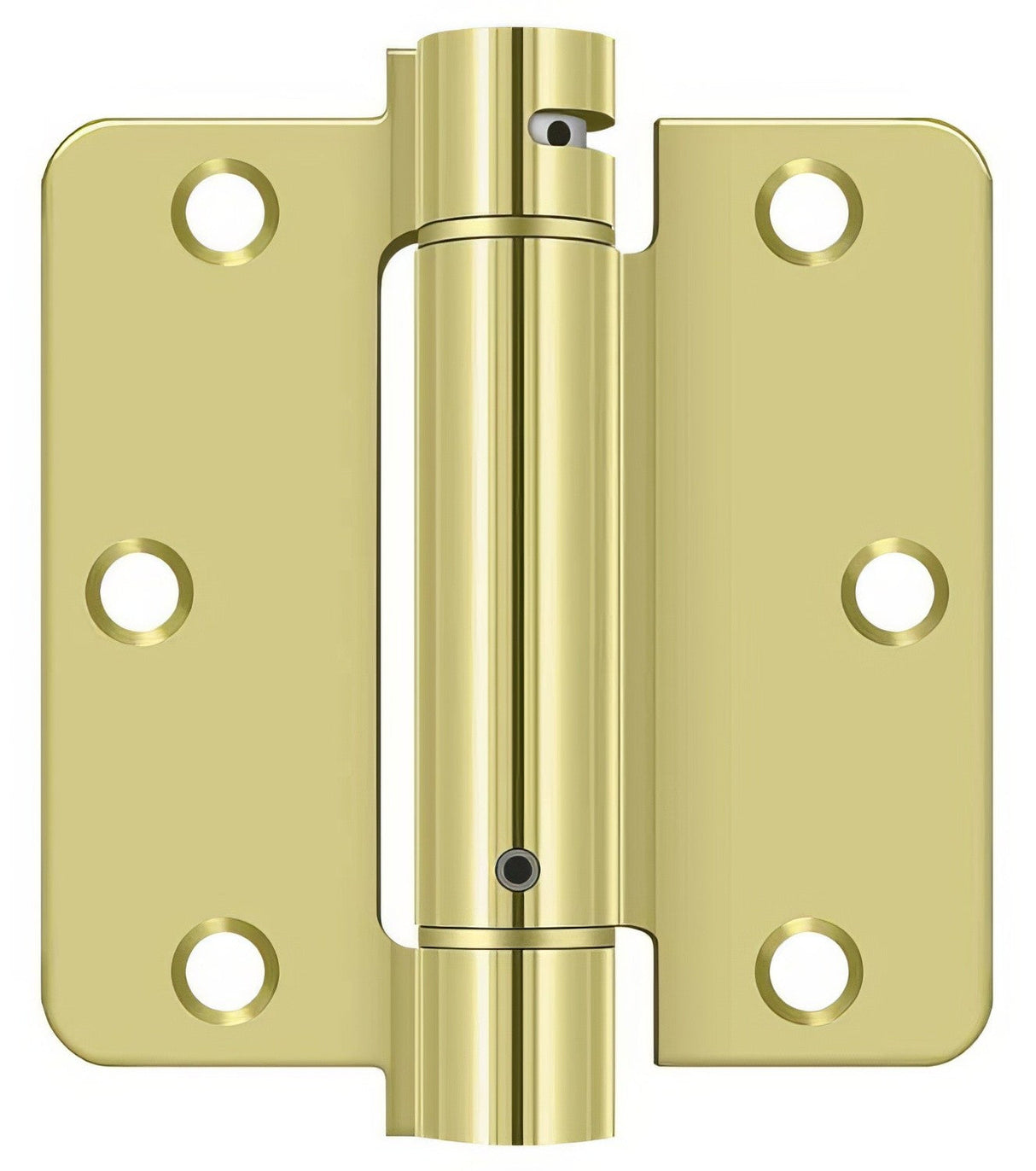 Deltana DSH35R4 3-1/2" x 3-1/2" NRP Spring Hinge with 1/4" Radius Corner - Sold Each