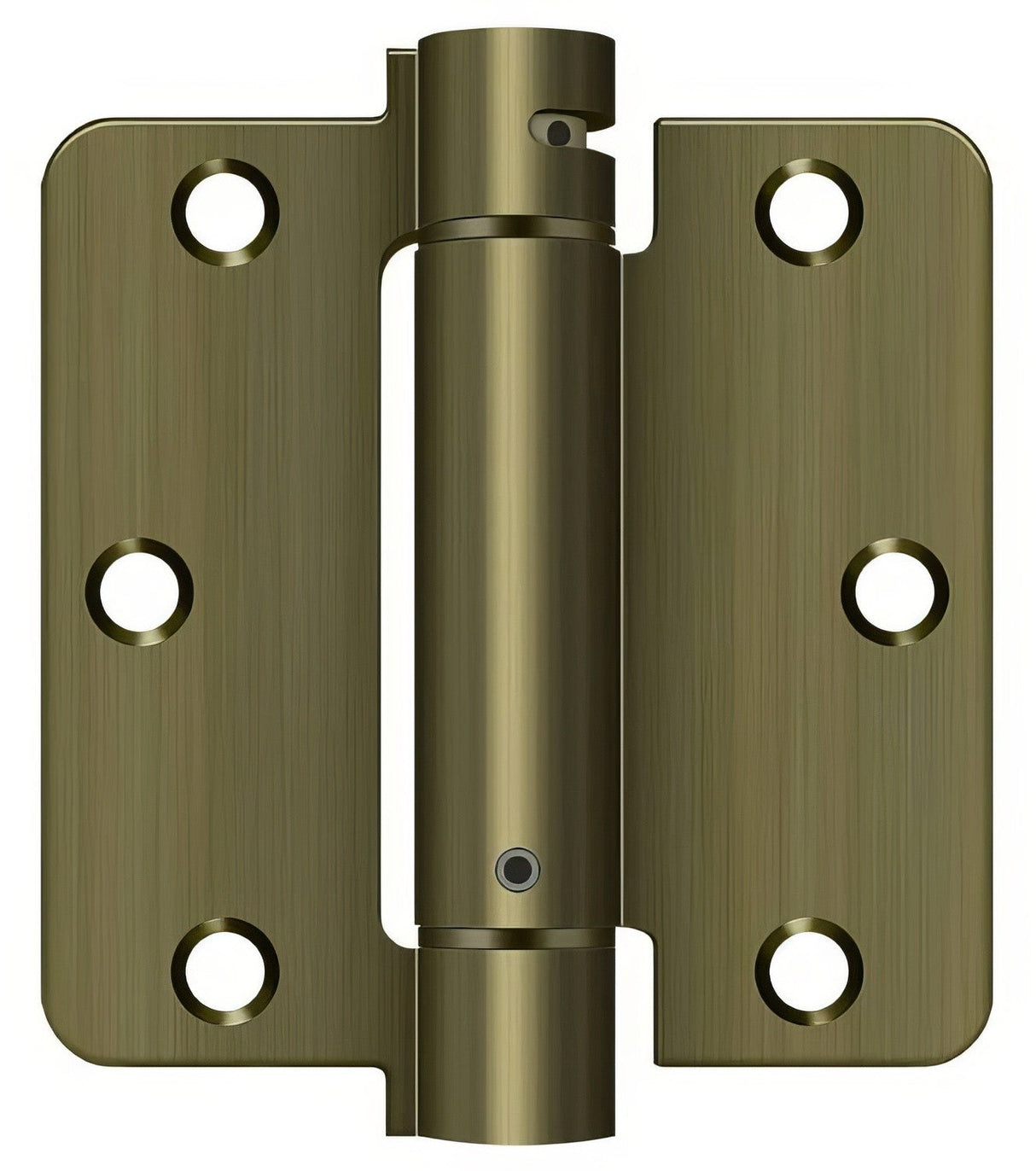 Deltana DSH35R4 3-1/2" x 3-1/2" NRP Spring Hinge with 1/4" Radius Corner - Sold Each