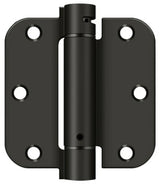 Deltana DSH35R5 3-1/2" x 3-1/2" NRP Spring Hinge with 5/8" Radius Corner - Sold Each