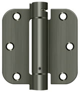 Deltana DSH35R5 3-1/2" x 3-1/2" NRP Spring Hinge with 5/8" Radius Corner - Sold Each