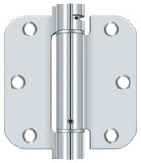 Deltana DSH35R5 3-1/2" x 3-1/2" NRP Spring Hinge with 5/8" Radius Corner - Sold Each