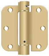 Deltana DSH35R5 3-1/2" x 3-1/2" NRP Spring Hinge with 5/8" Radius Corner - Sold Each