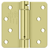 Deltana DSH4R4 4" x 4" NRP Spring Hinge with 1/4" Radius Corner - Sold Each
