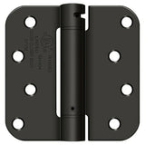 Deltana DSH4R5 4" x 4" NRP Spring Hinge with 5/8" Radius Corner - Sold Each