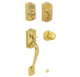 Schlage FE365-CAM-GEO Camelot Electronic Handleset with Georgian Knob